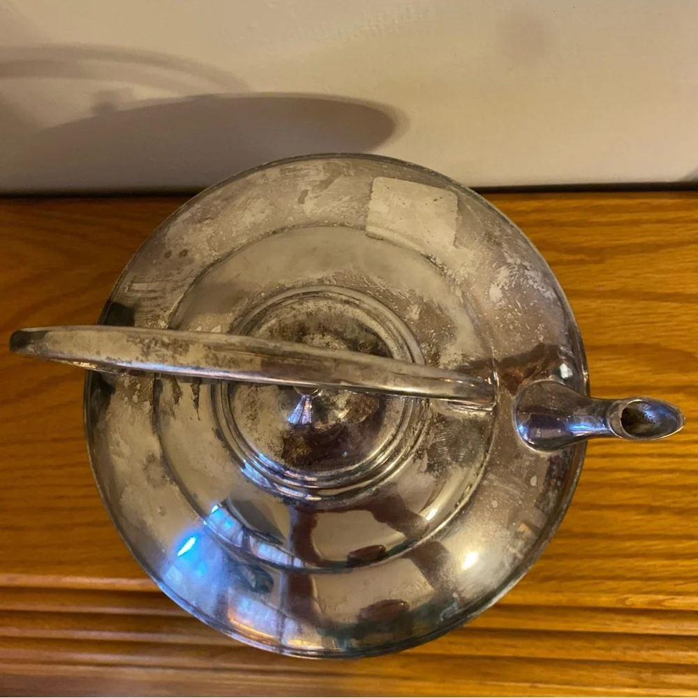 Restoration Hardware Silver Plated Tea Kettle With Warmer